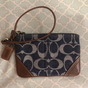 Coach Denim Wristlet